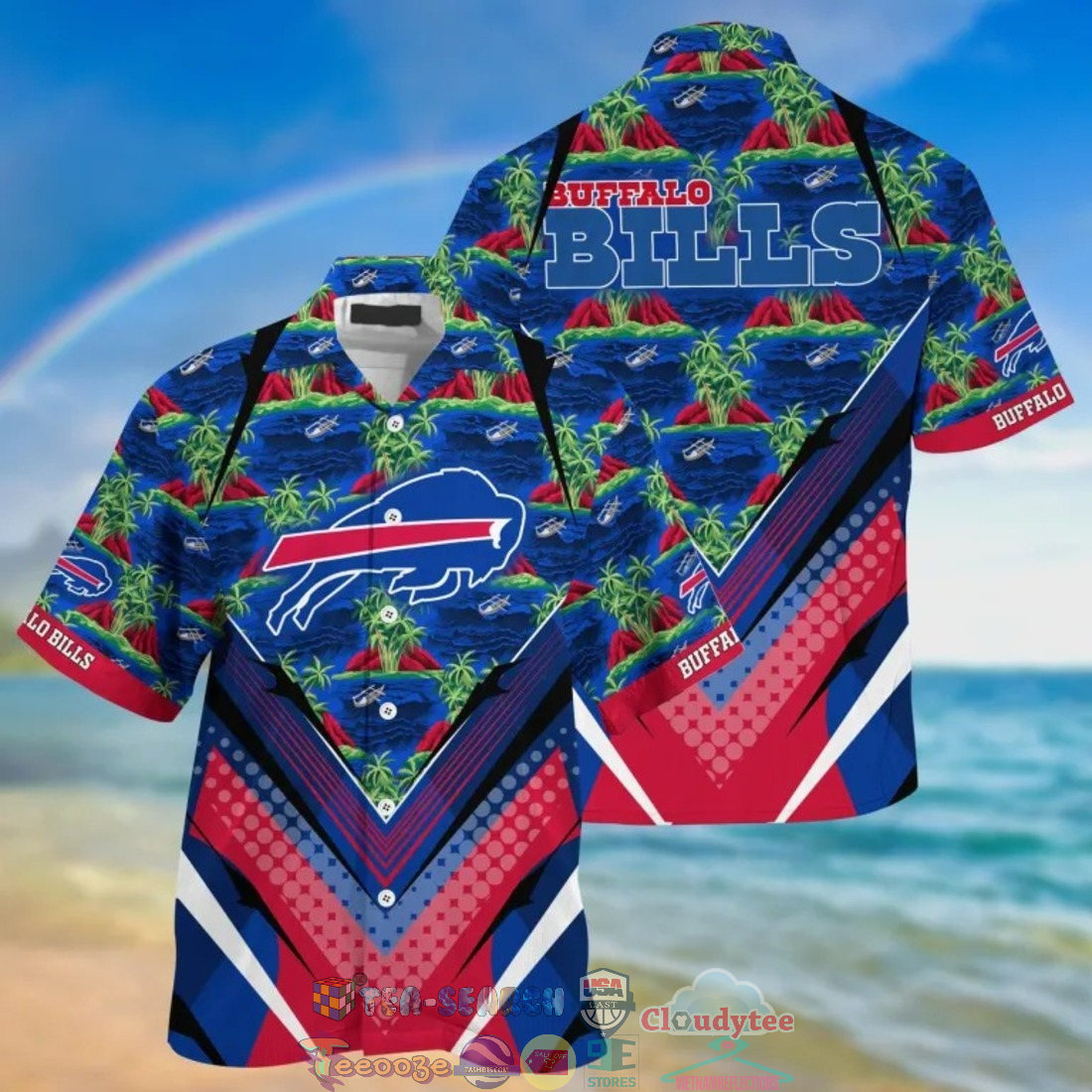 Buffalo Bills NFL Island Palm Tree Hawaiian Shirt