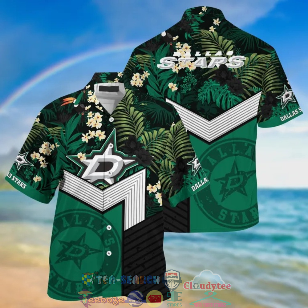 Dallas Stars NHL Tropical Hawaiian Shirt And Shorts