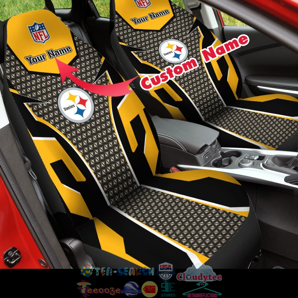 Personalized Pittsburgh Steelers NFL ver 2 Car Seat Covers