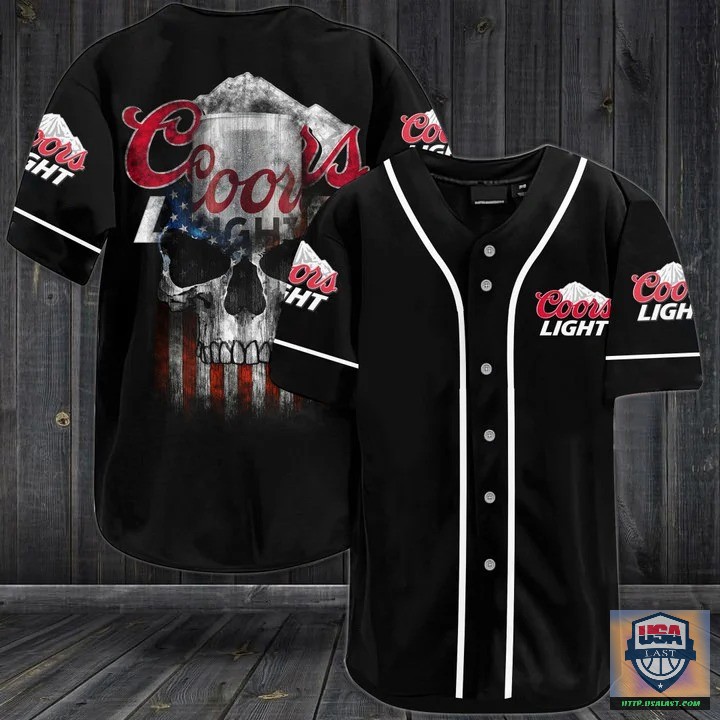 Luxury Coors Light Beer Punisher Skull Baseball Jersey Shirt