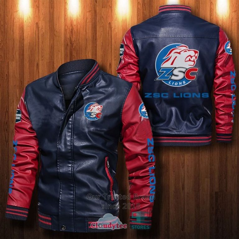 NEW ZSC Lions Bomber Leather Jacket 10
