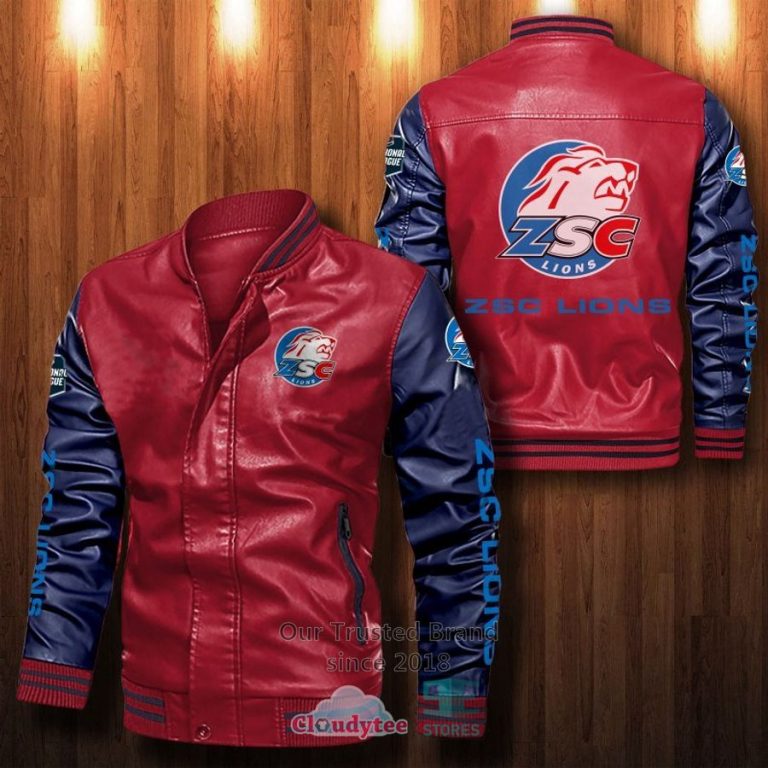 NEW ZSC Lions Bomber Leather Jacket 11