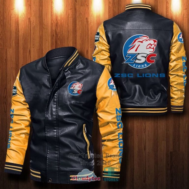NEW ZSC Lions Bomber Leather Jacket 12