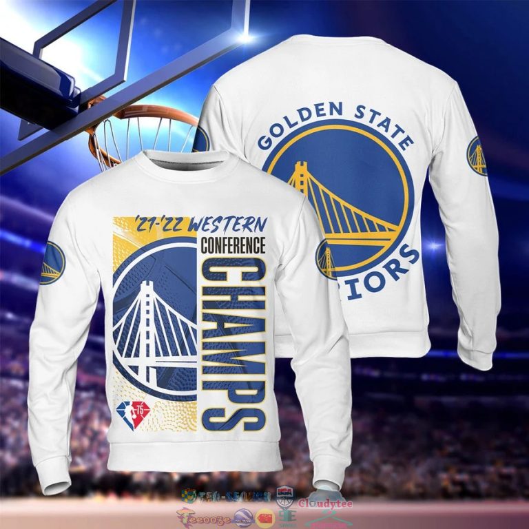 21-22 Western Conference Champs Golden State Warriors 3D Shirt 6