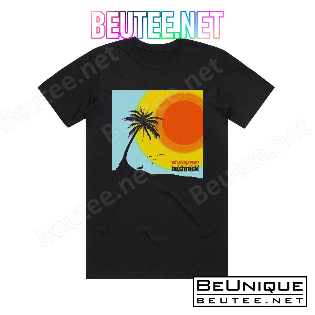 10 Ft Ganja Plant Bush Rock Album Cover T-Shirt