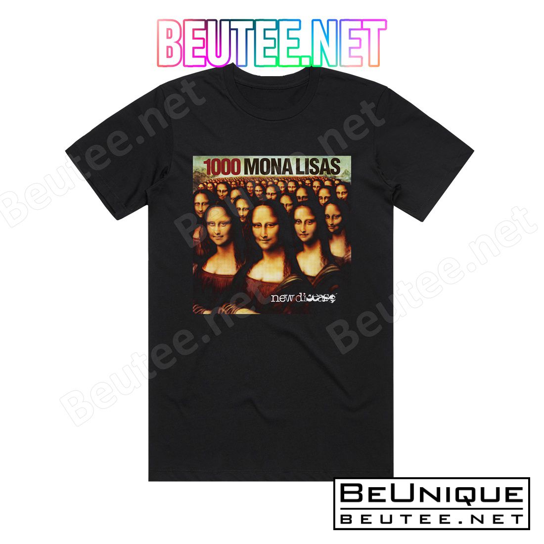 1000 Mona Lisas New Disease Album Cover T-Shirt