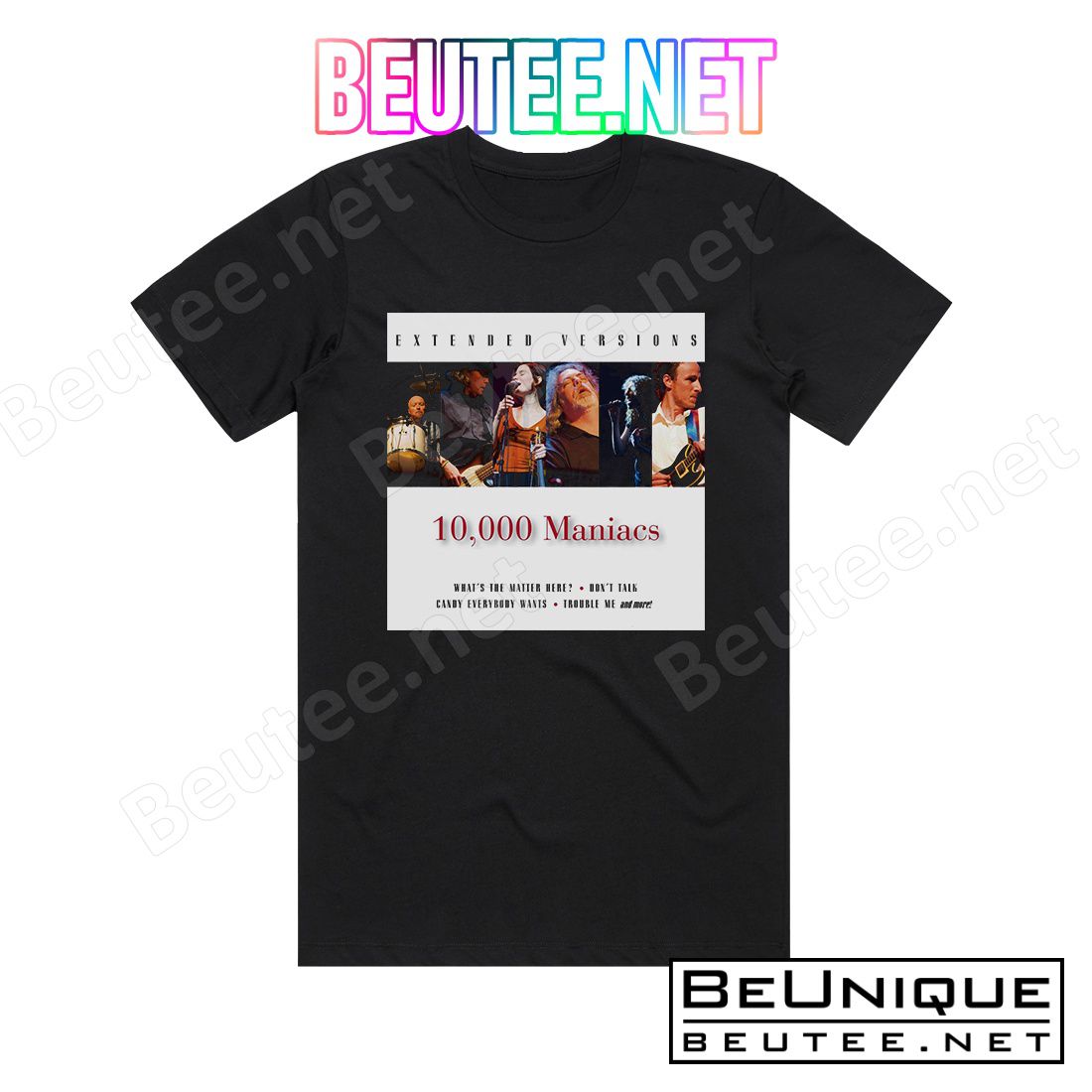10000 Maniacs Extended Versions Album Cover T-Shirt