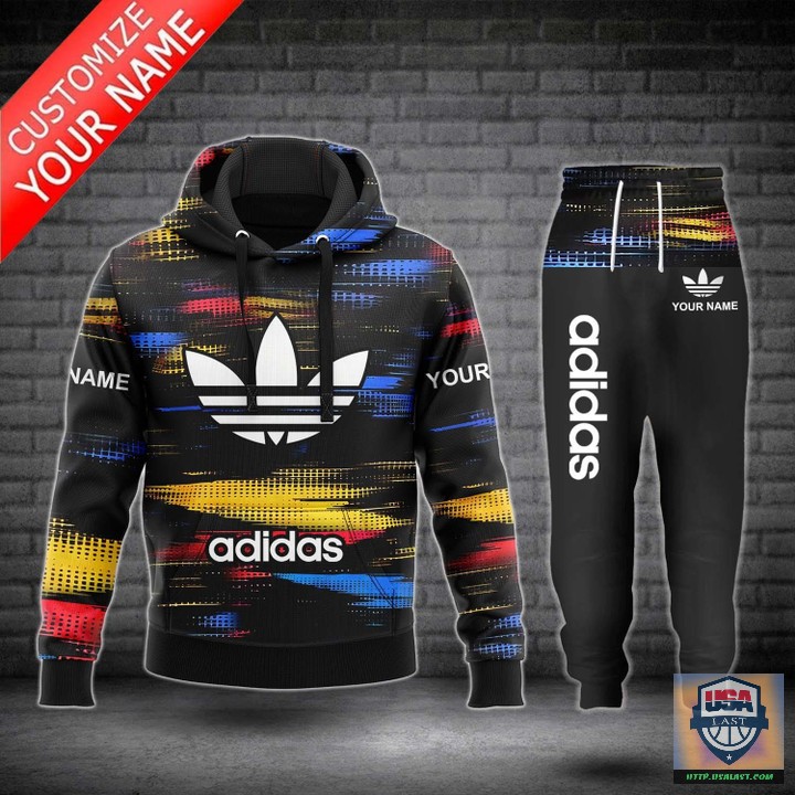 Adidas Multicolors Personalized Hoodie Jogger Pants 49