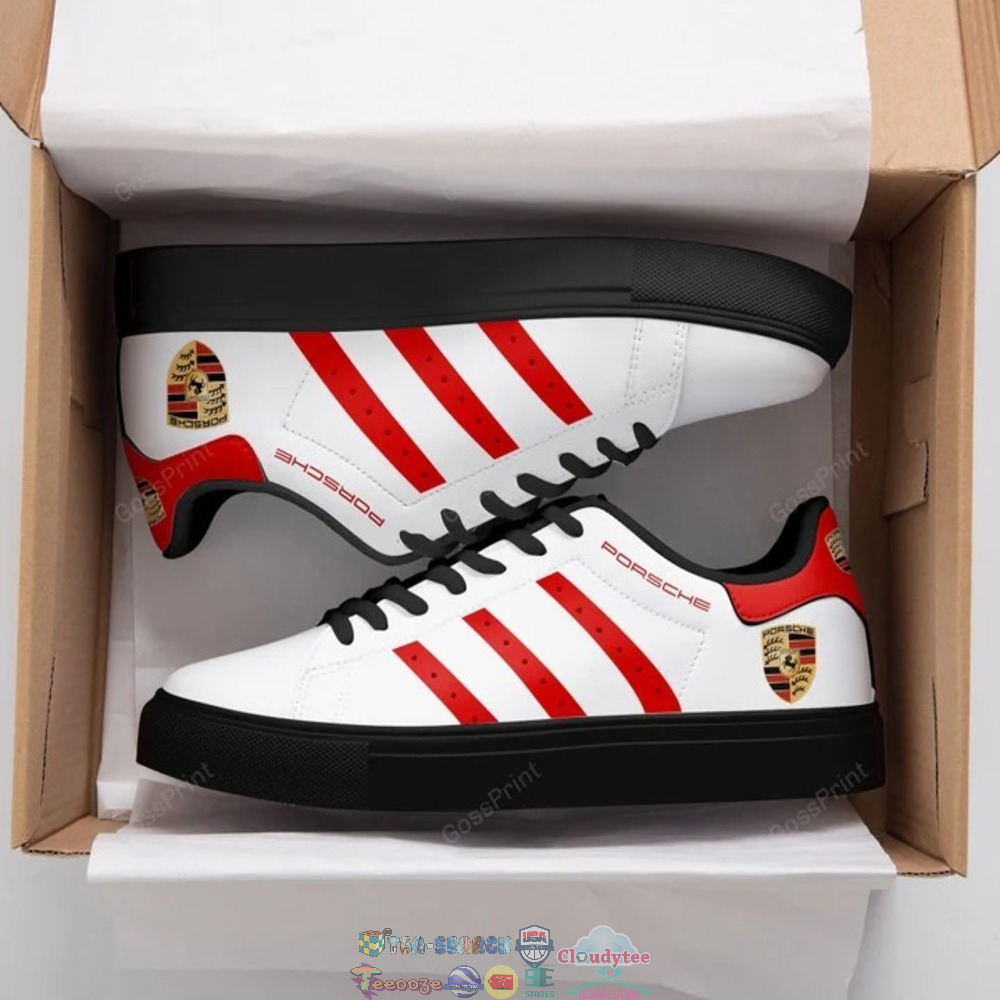 Porsche Red Stripes Style 2 Stan Smith Low Top Shoes