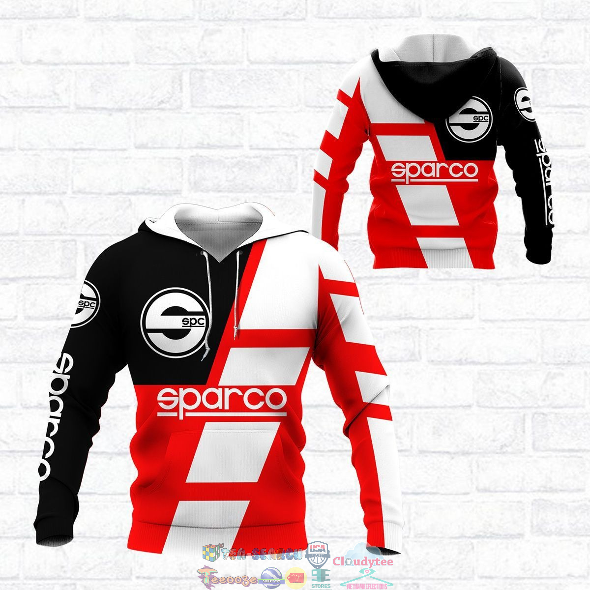 Sparco ver 30 3D hoodie and t-shirt