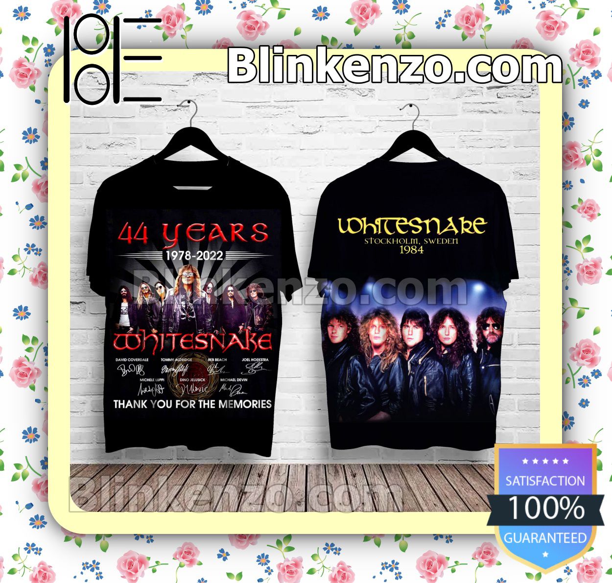 Check out 44 Years 1978-2022 Whitesnake Thank You For The Memories Signatures Custom Shirt