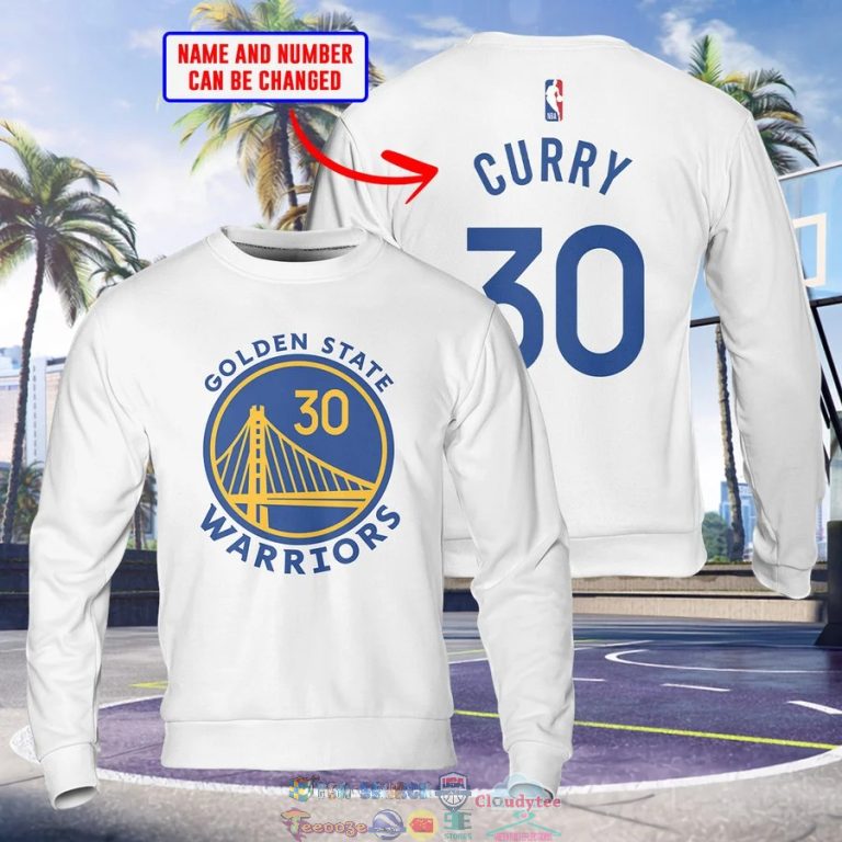 Personalized Golden State Warriors White 3D Shirt 6