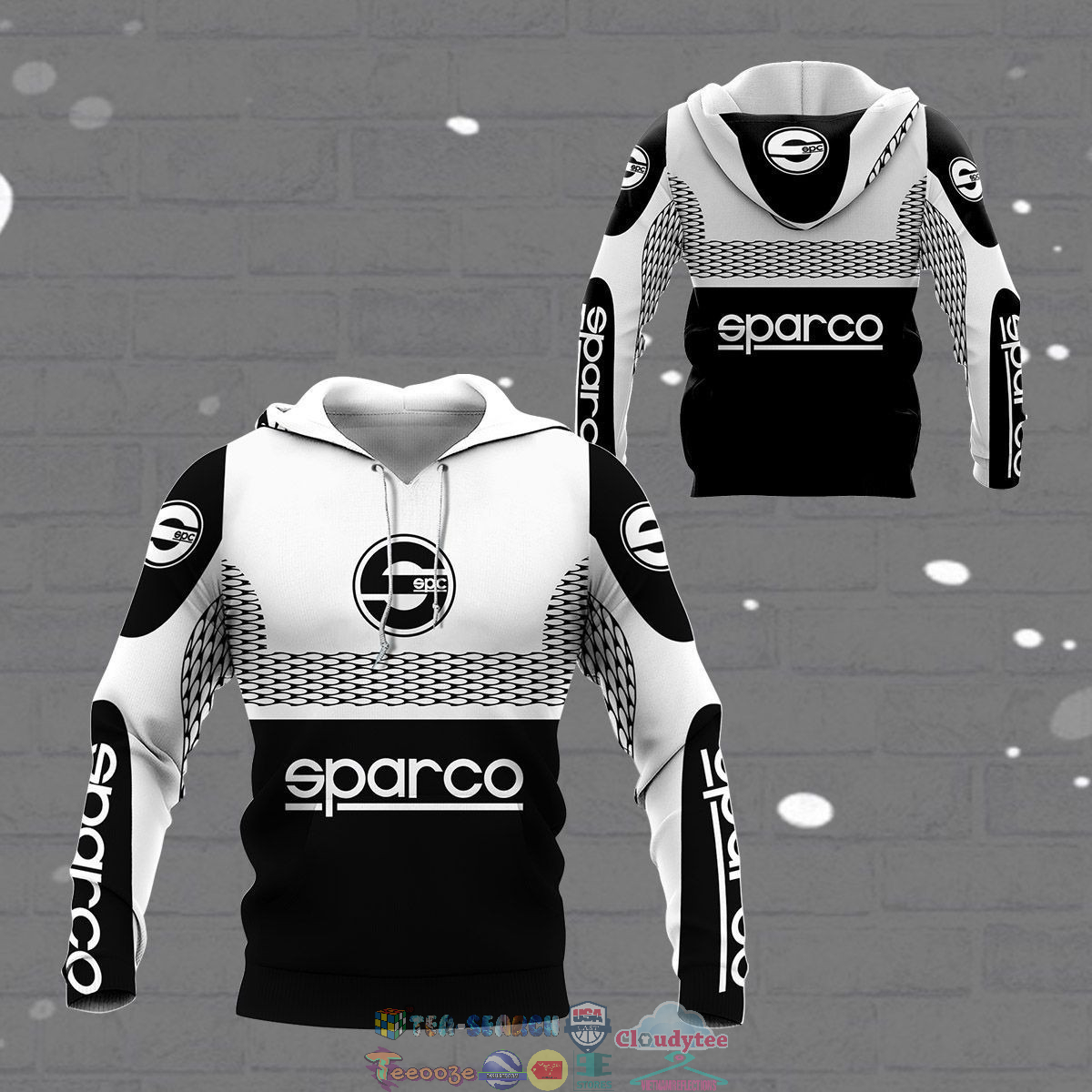 Sparco ver 6 3D hoodie and t-shirt