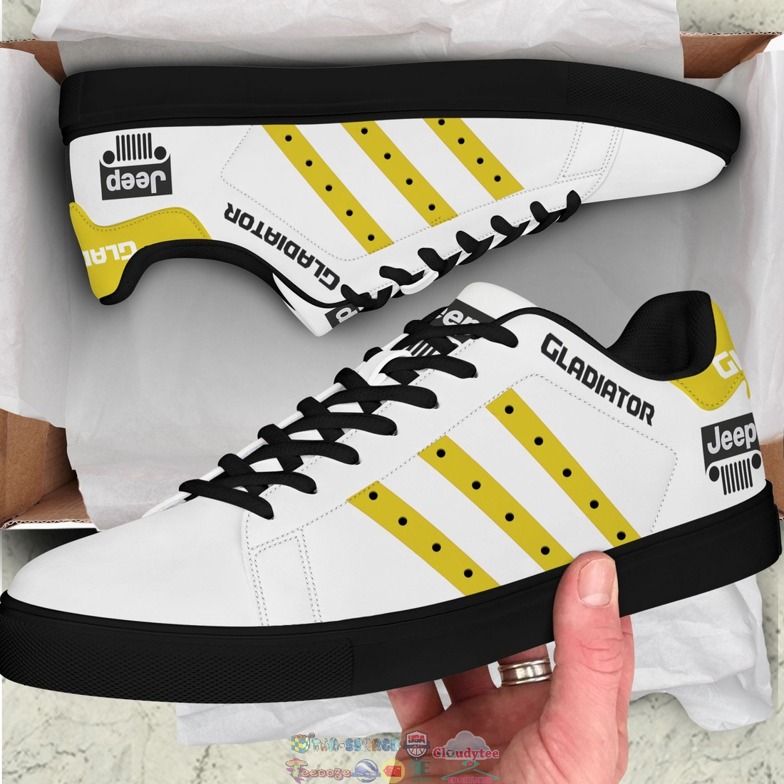 Jeep Gladiator Yellow Stripes Stan Smith Low Top Shoes