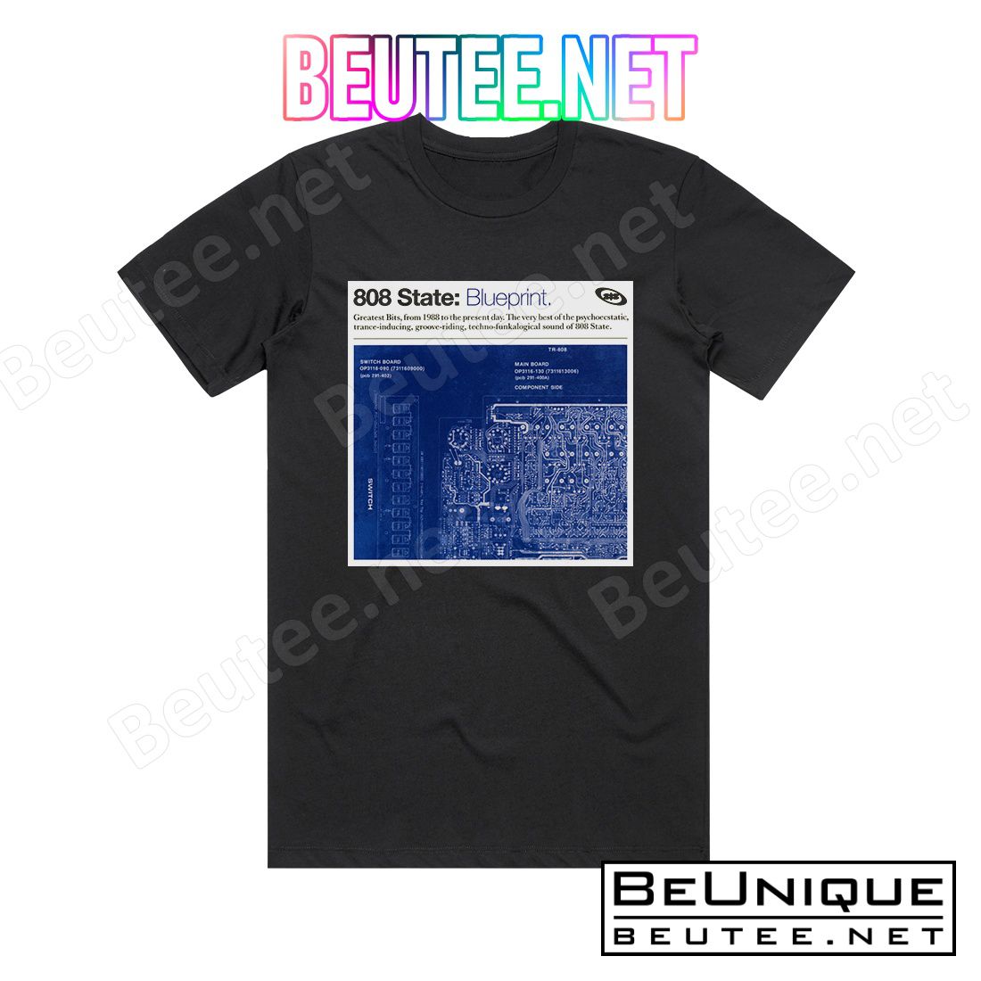 3D 808 State Blueprint Album Cover T-Shirt