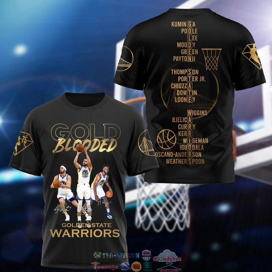 Gold Blooded Golden State Warriors 3D Shirt