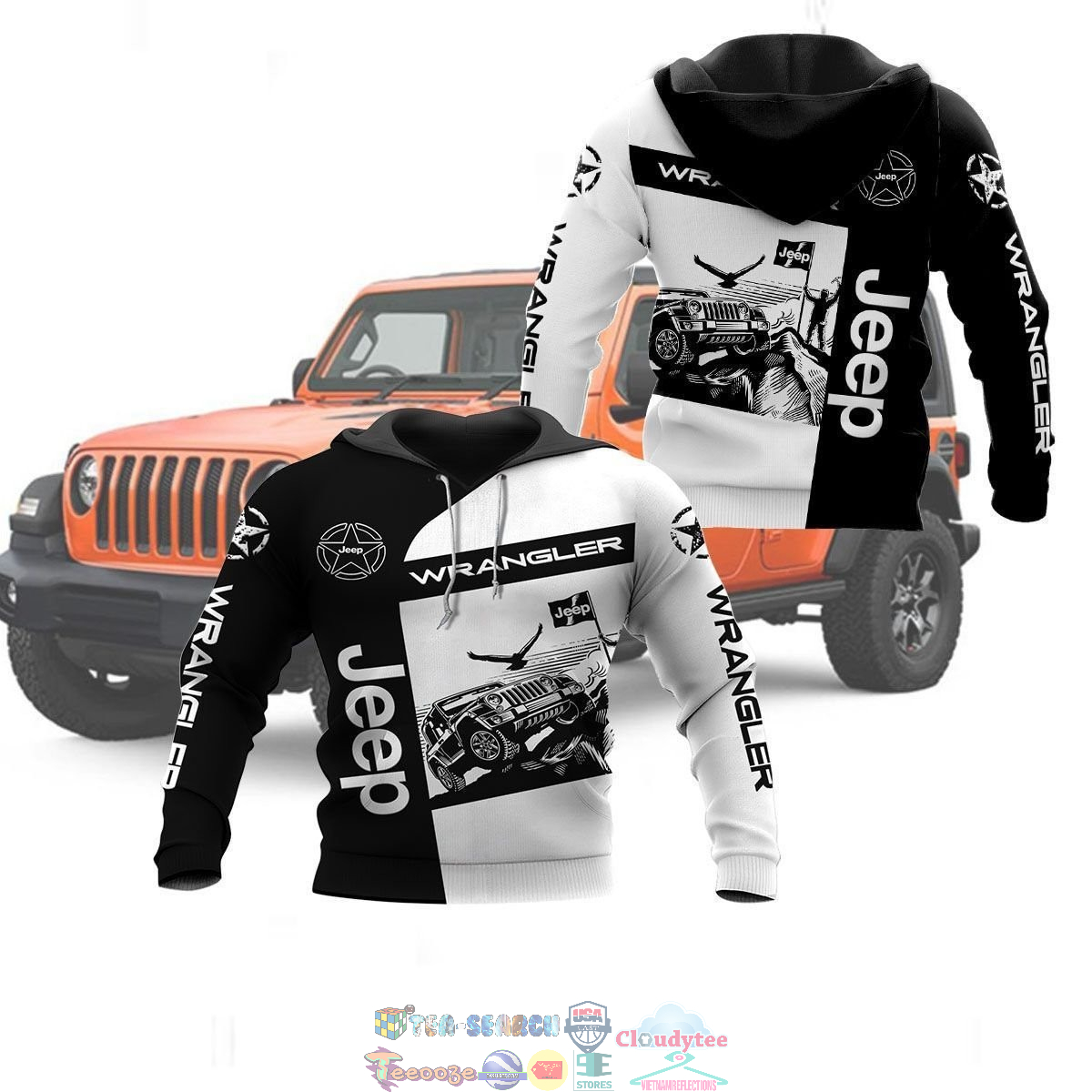 Jeep Wrangler ver 2 3D hoodie and t-shirt