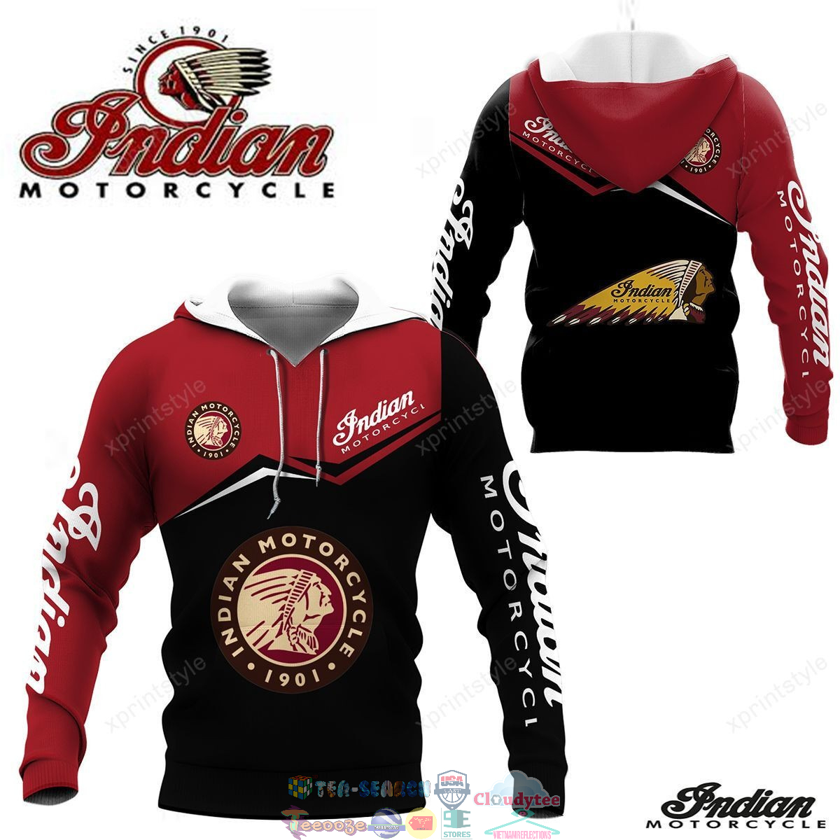 Indian Motorcycle ver 1 3D hoodie and t-shirt