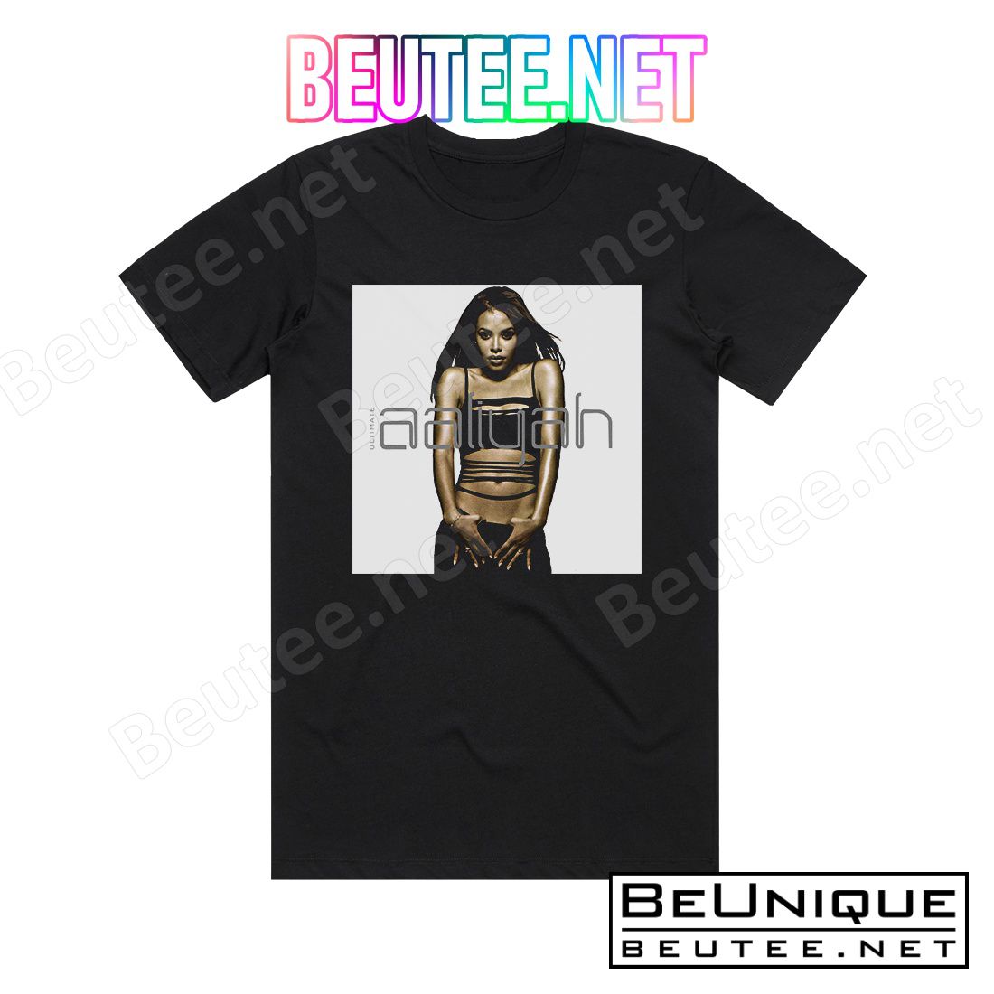 Aaliyah Ultimate Aaliyah Album Cover T-Shirt