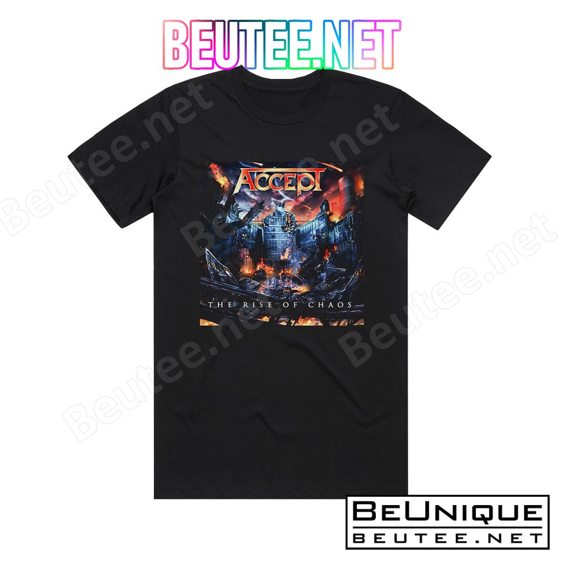 Accept The Rise Of Chaos Album Cover T-Shirt