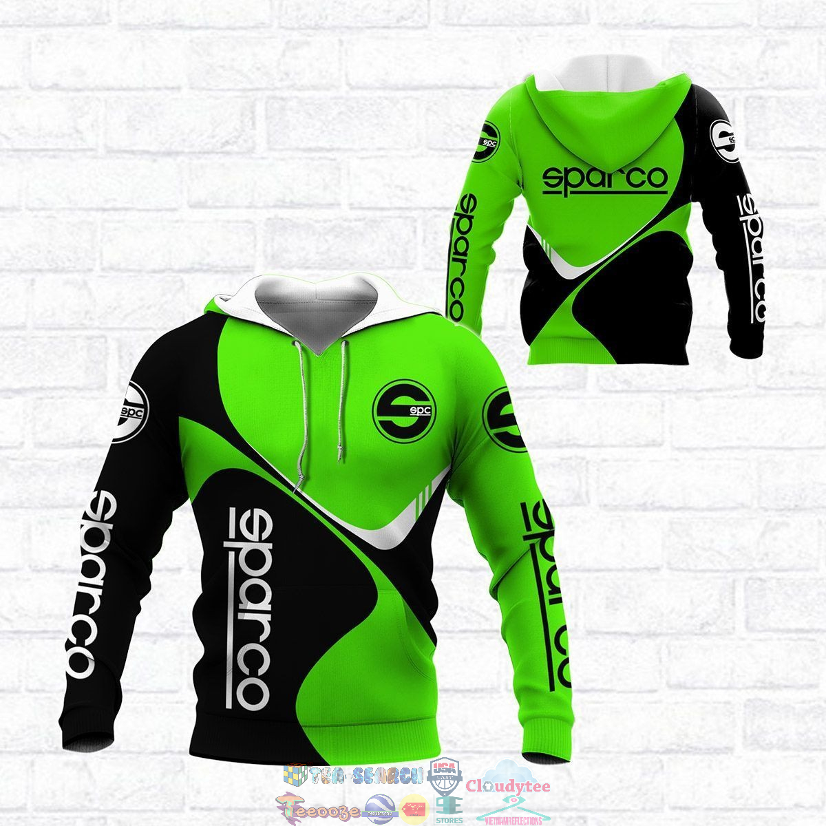 Sparco ver 15 3D hoodie and t-shirt