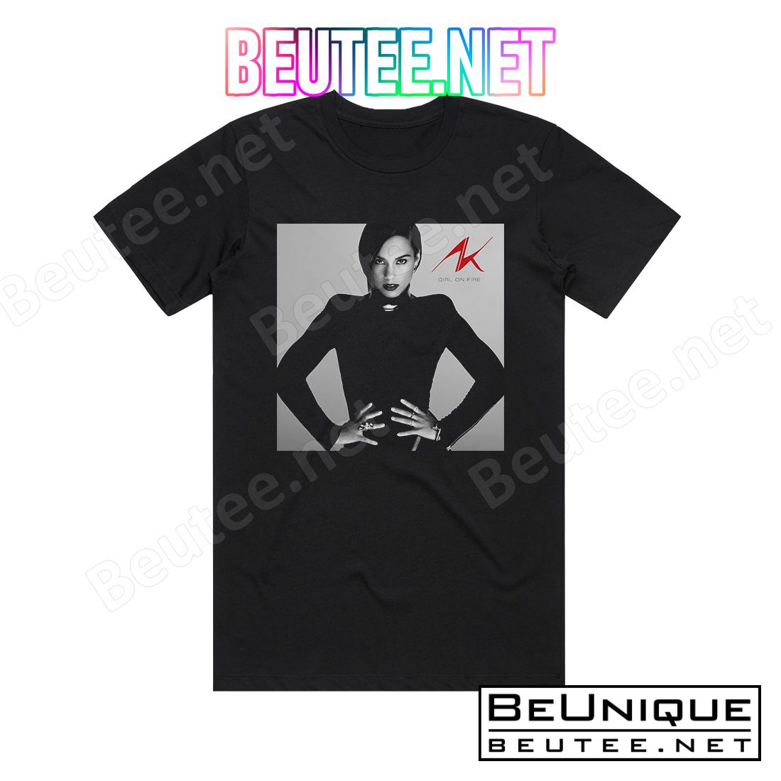 Alicia Keys Girl On Fire 1 Album Cover T-Shirt