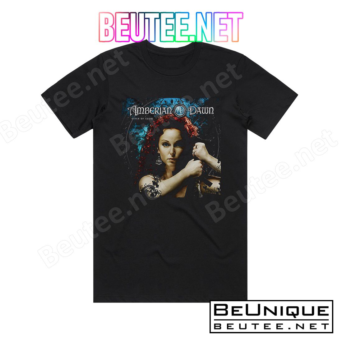 Amberian Dawn River Of Tuoni Album Cover T-Shirt