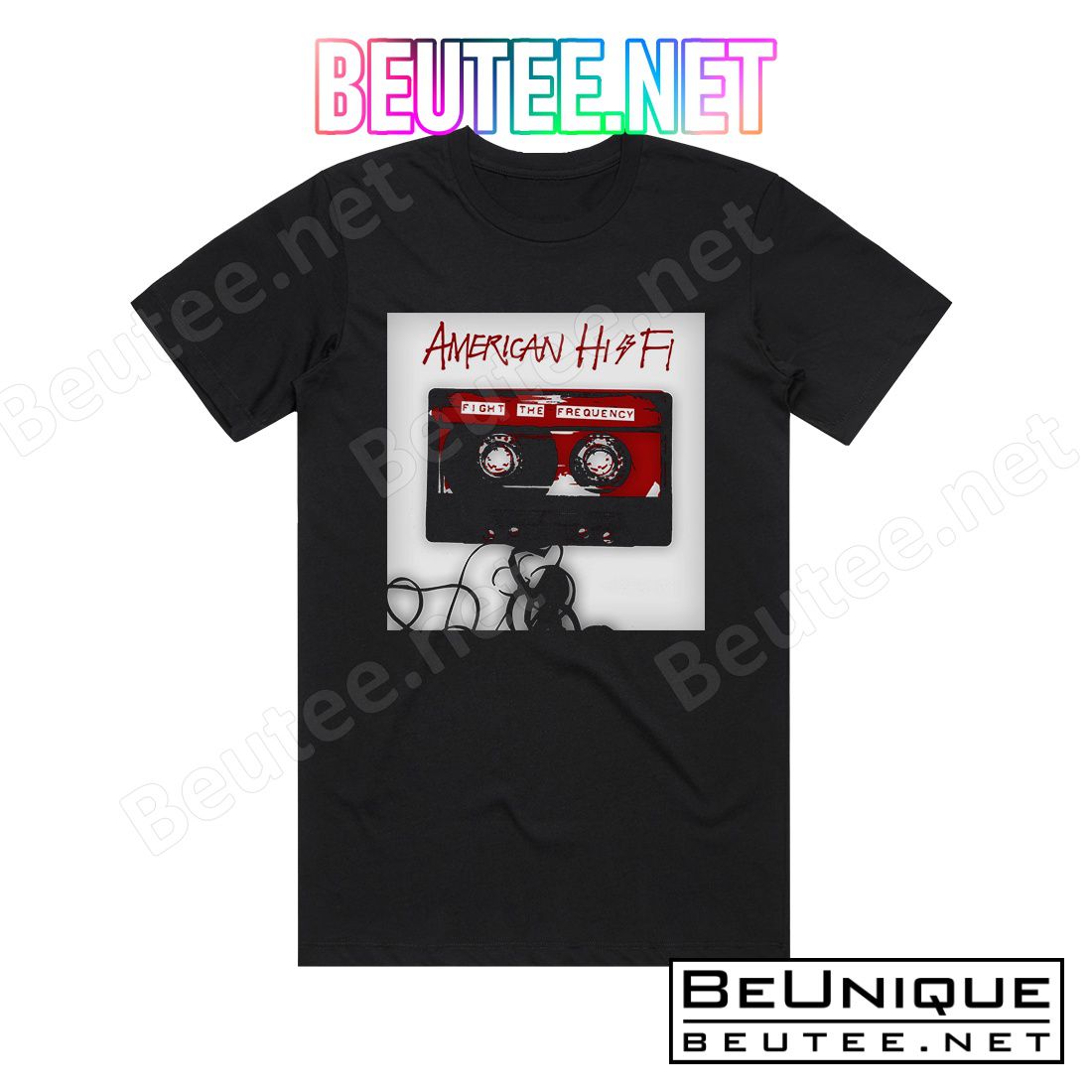 American Hi-Fi Fight The Frequency Album Cover T-Shirt