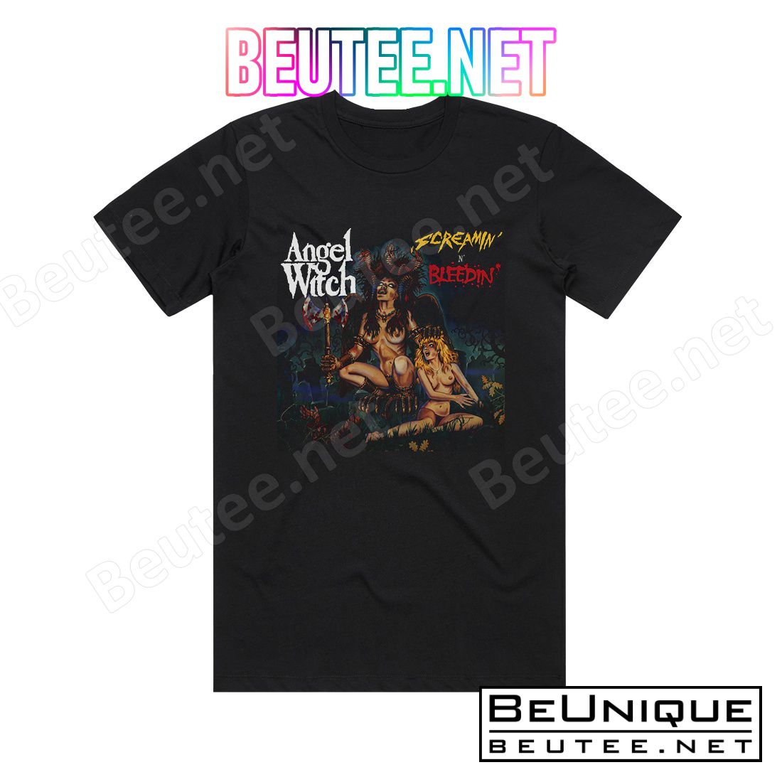 Angel Witch Screamin N Bleedin 2 Album Cover T-Shirt