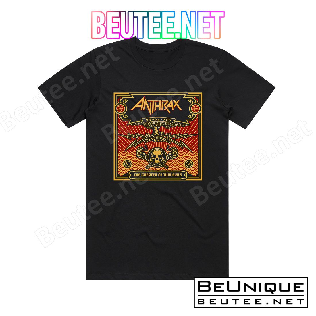 Anthrax The Greater Of Two Evils Album Cover T-Shirt