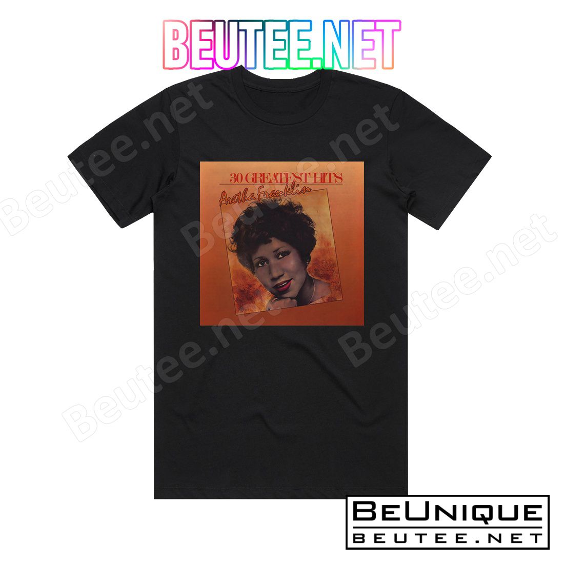 Aretha Franklin 30 Greatest Hits Album Cover T-Shirt