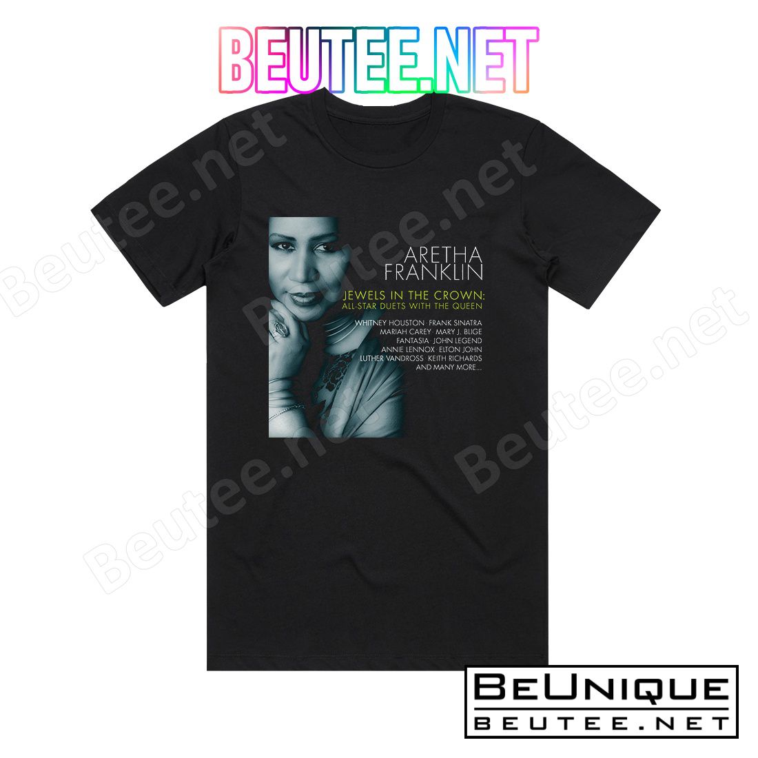 Aretha Franklin Jewels In The Crown All Star Duets With The Queen Album Cover T-Shirt