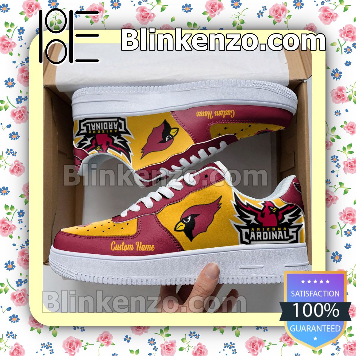 Clothing Arizona Cardinals Mascot Logo NFL Football Nike Air Force Sneakers