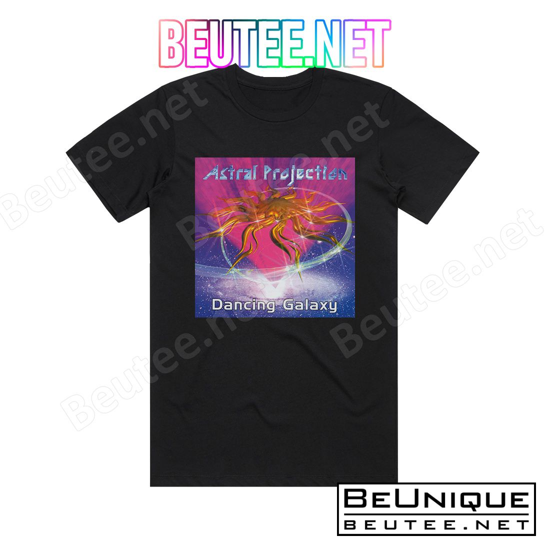 Astral Projection Dancing Galaxy Album Cover T-Shirt