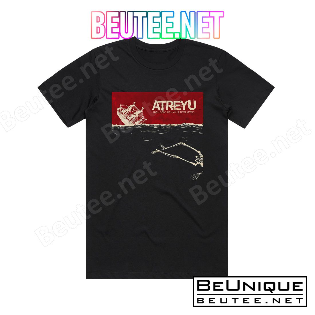 Atreyu Lead Sails Paper Anchor Album Cover T-Shirt