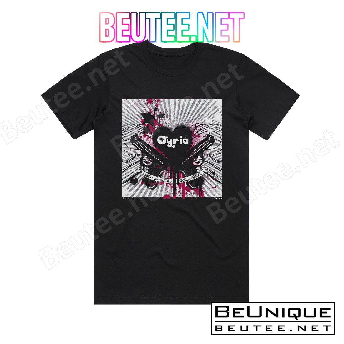 3D Ayria Hearts For Bullets Album Cover T-Shirt, Long Sleeve, Tank Top