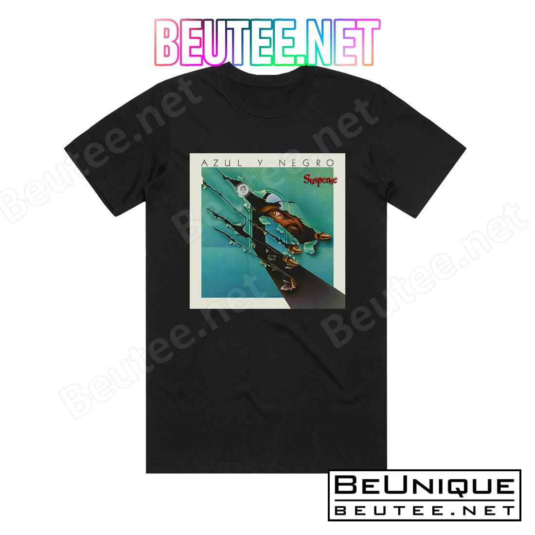Azul y Negro Suspense Album Cover T-Shirt