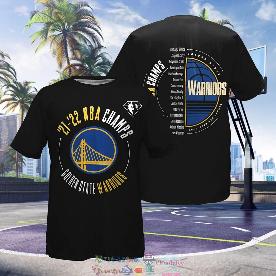 21-22 NBA Champs Golden State Warriors 3D Shirt