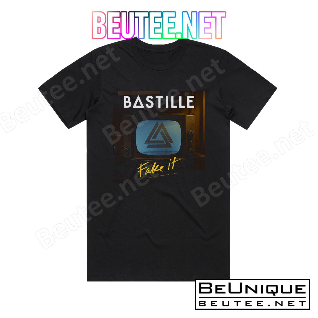 3D Bastille Fake It Album Cover T-Shirt, Long Sleeve, Tank Top