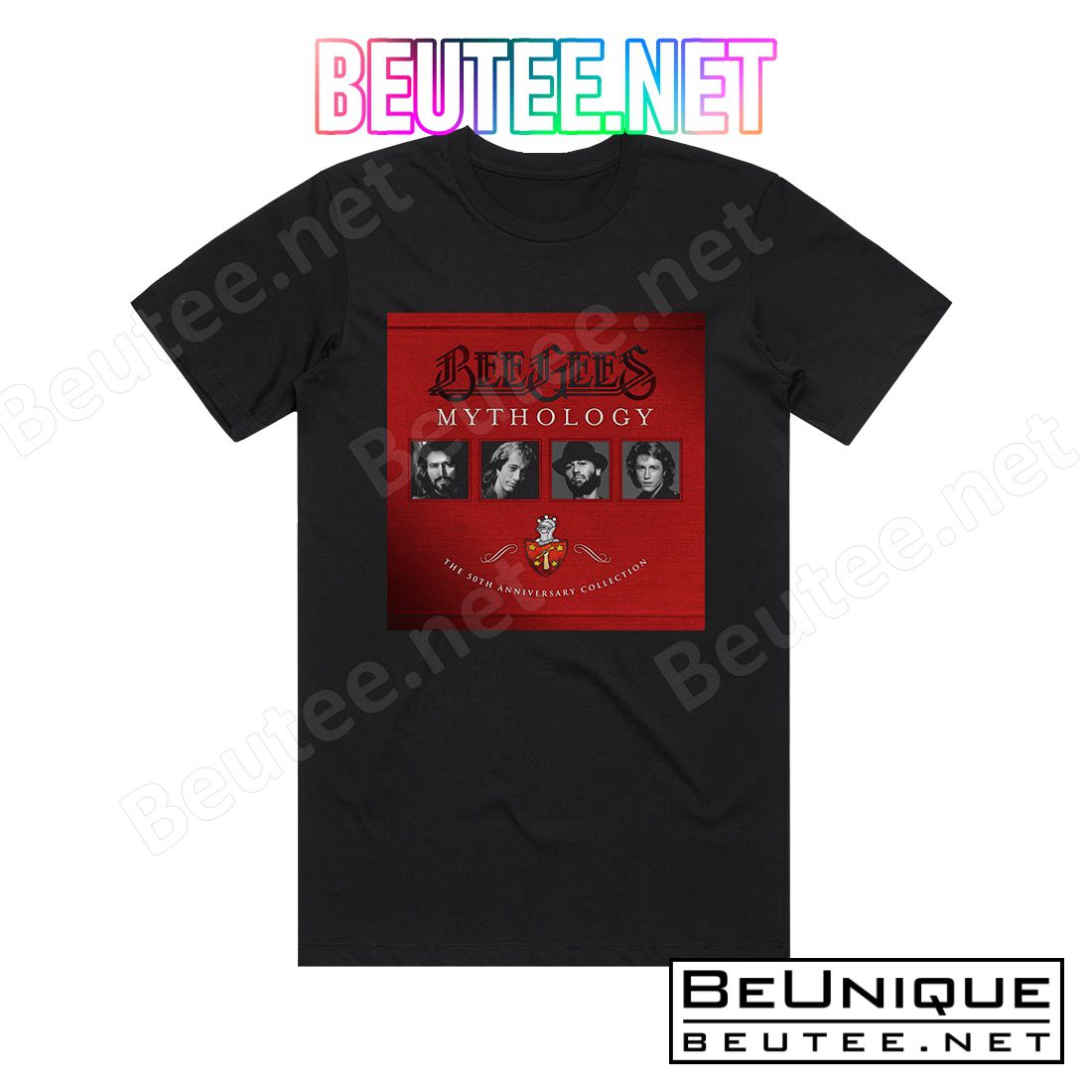 Bee Gees Mythology The 50Th Anniversary Collection Album Cover T-Shirt