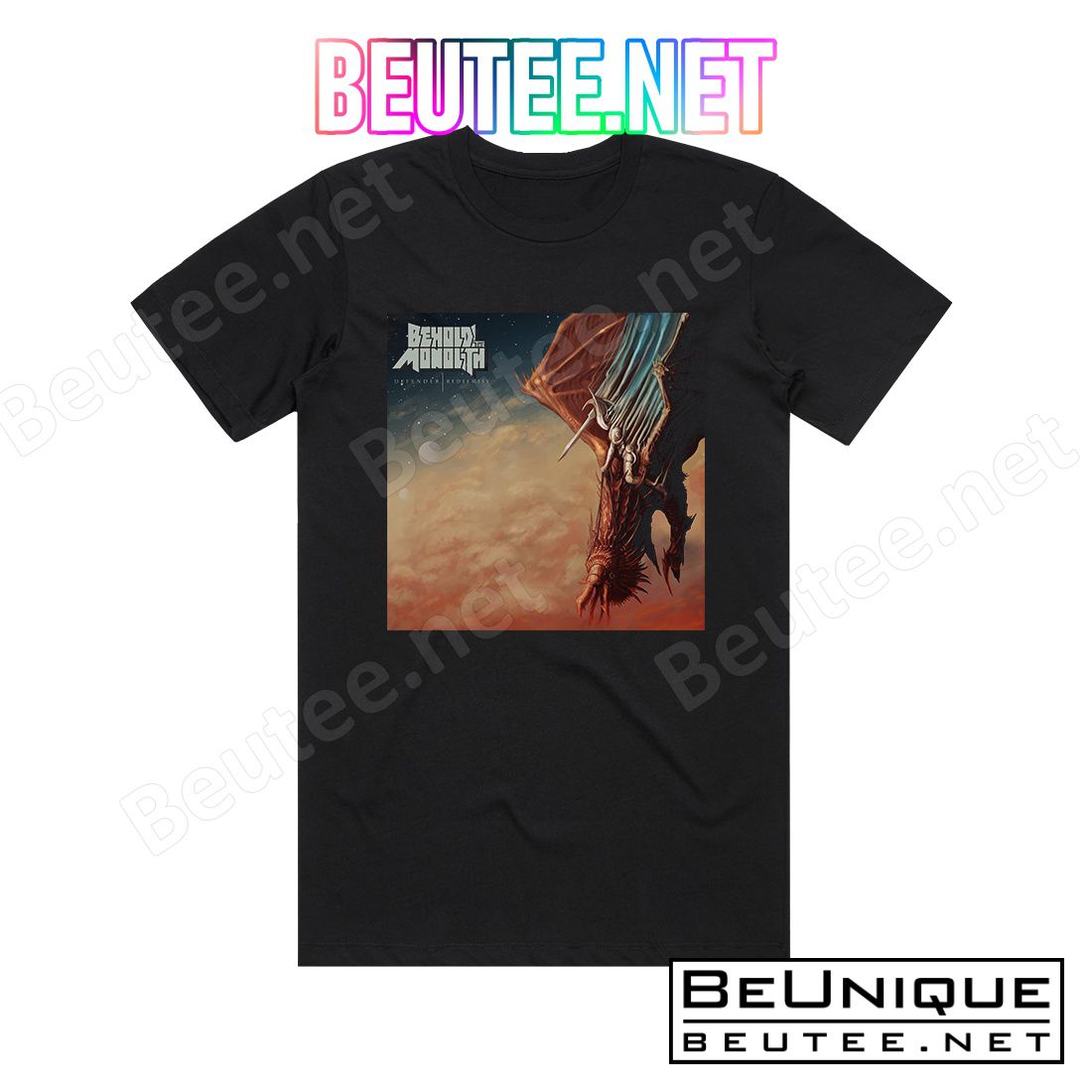 Behold The Monolith Defender Redeemist Album Cover T-Shirt