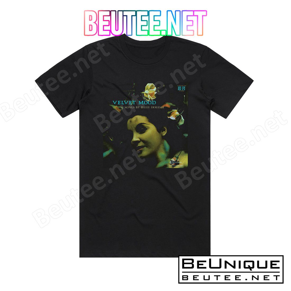 Billie Holiday Velvet Mood Album Cover T-Shirt