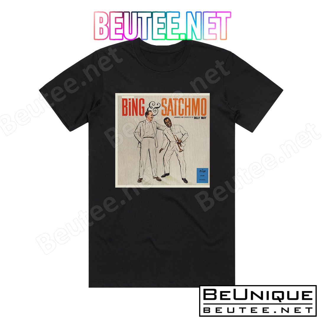 Bing Crosby Bing Satchmo 1 Album Cover T-Shirt