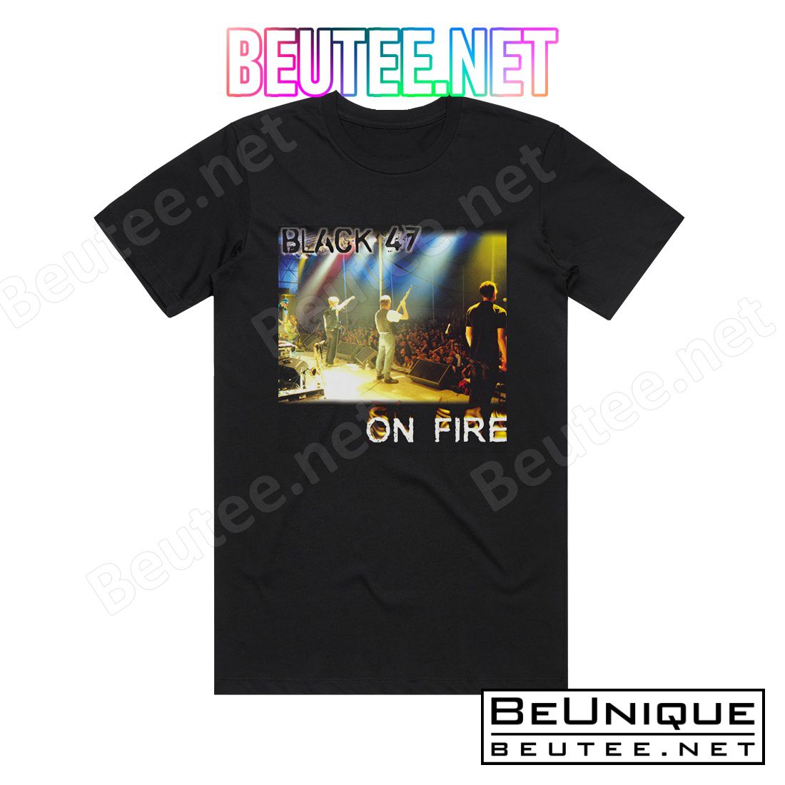 Black 47 On Fire Album Cover T-Shirt