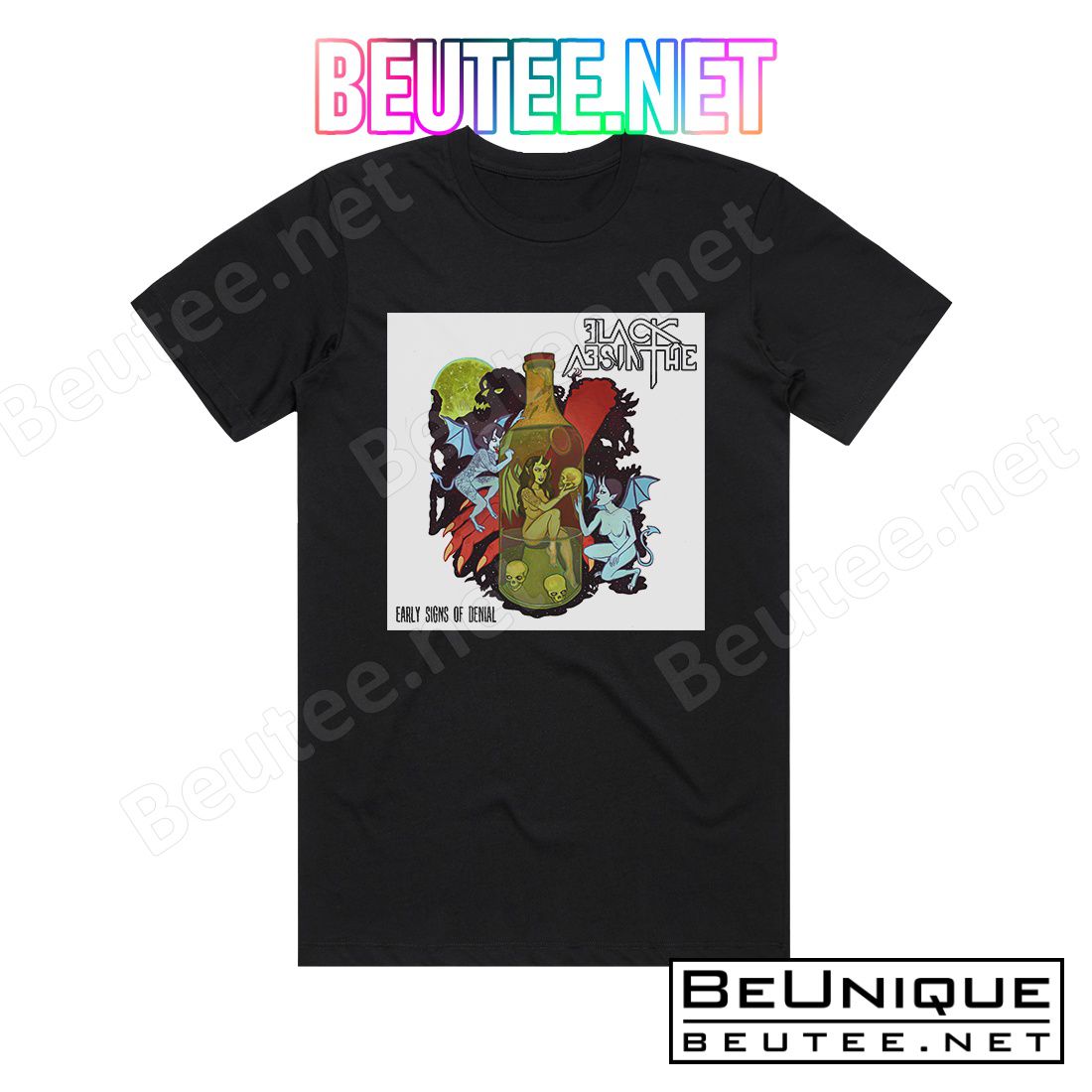 Black Absinthe Early Signs Of Denial Album Cover T-Shirt