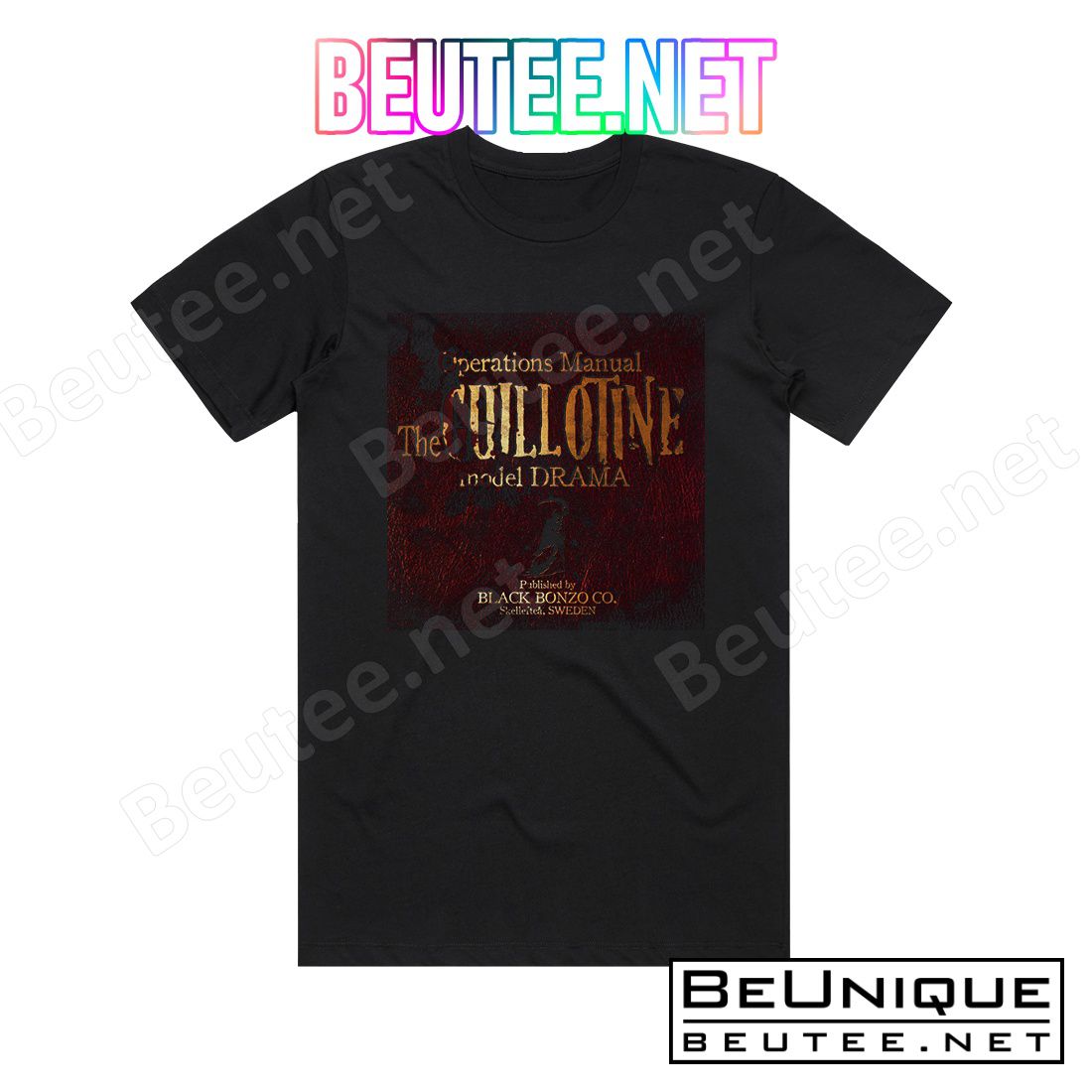 Black Bonzo Guillotine Drama 1 Album Cover T-Shirt