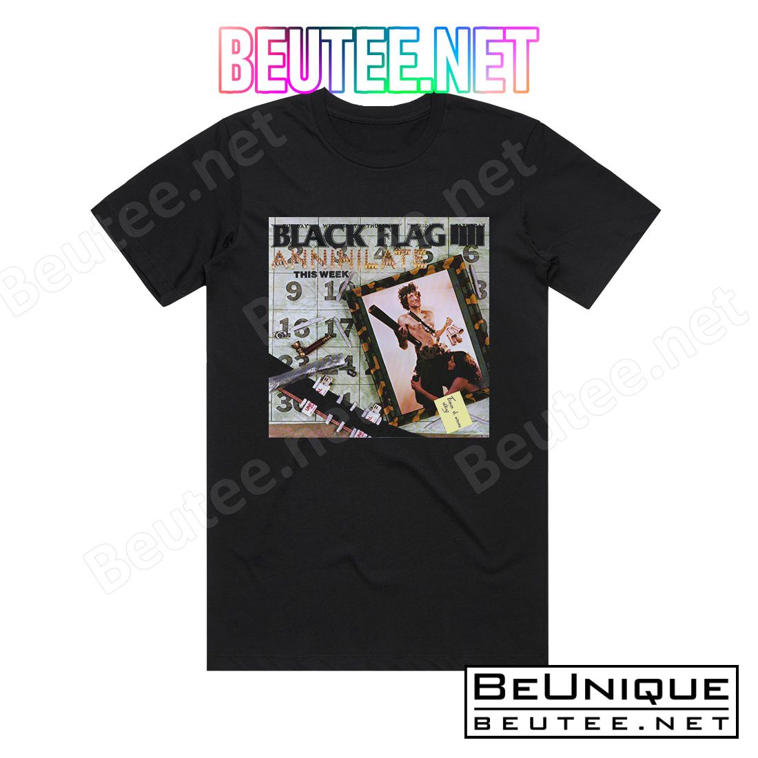 Black Flag Annihilate This Week Album Cover T-Shirt