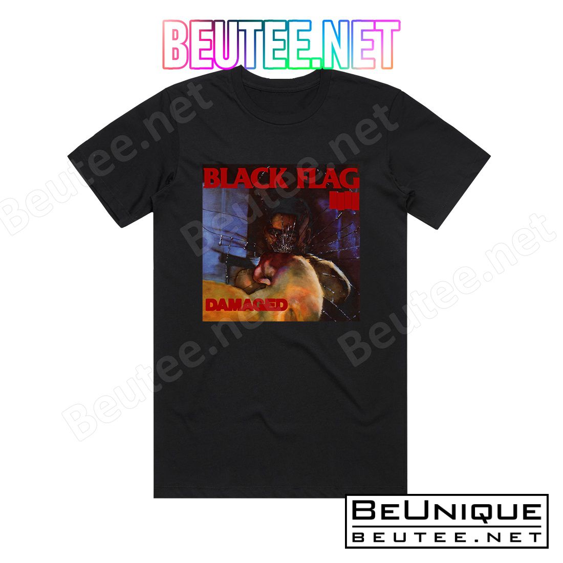 Black Flag Damaged 1 Album Cover T-Shirt