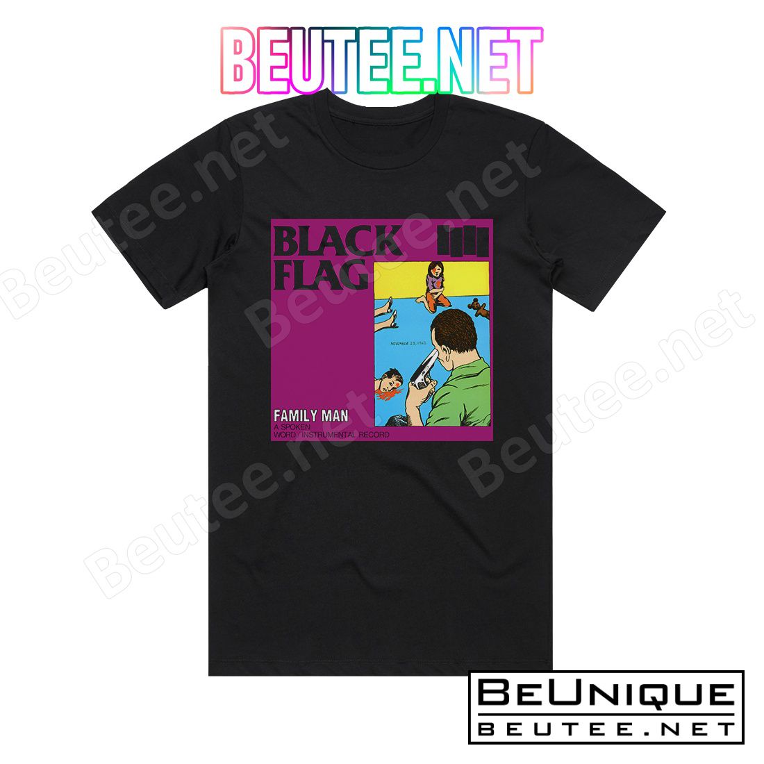 Black Flag Family Man Album Cover T-Shirt