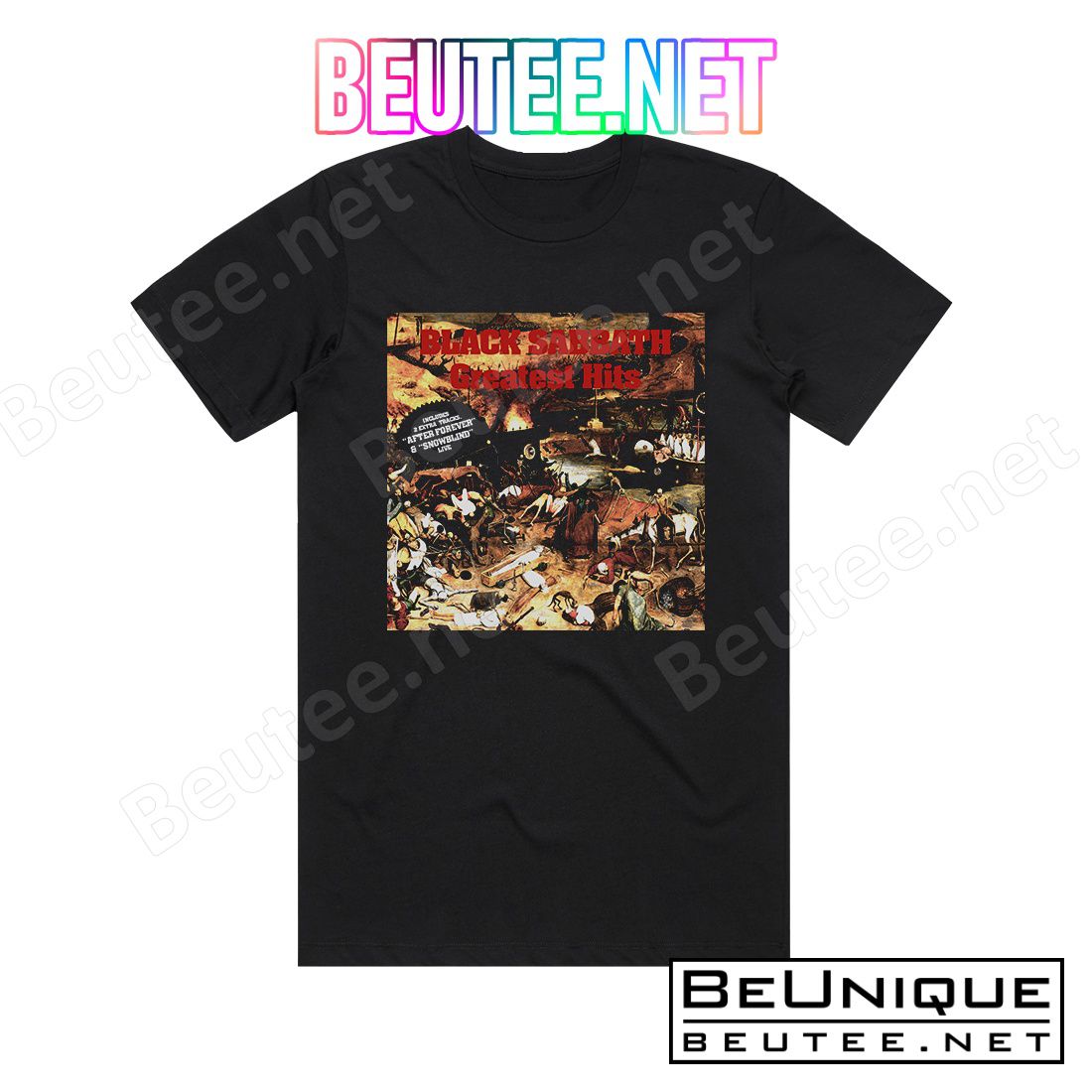 Black Sabbath Greatest Hits 3 Album Cover T-Shirt